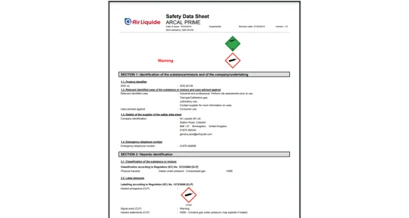 Schede di dati di sicurezza (SDS)