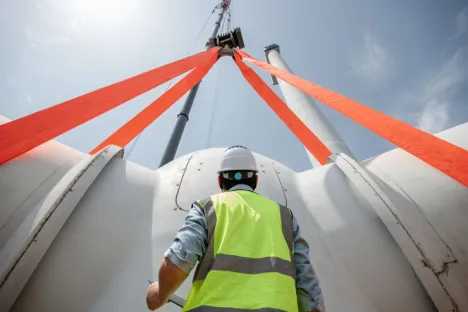 Assemblaggio di una turbina eolica