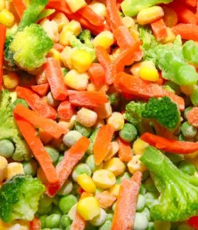 Enrobage cryogénique des aliments -Légumes